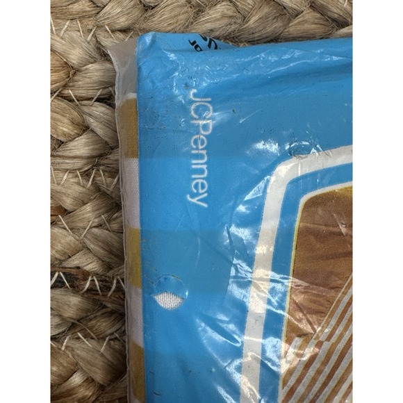 Vintage JCPenney Fashion Manor Twin  Sheet Set , Marigold Stripe, NIP - Picture 13 of 16